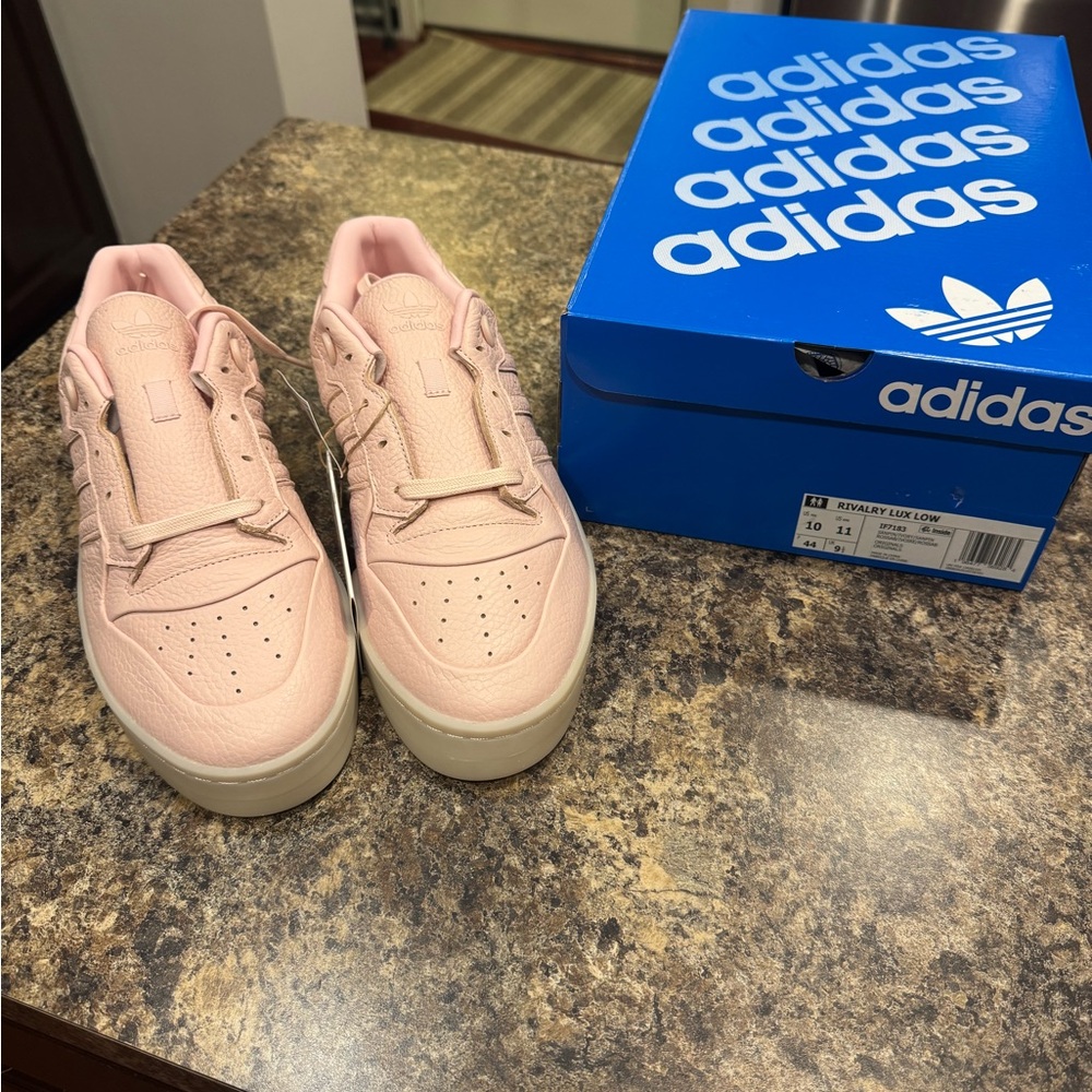 Adidas Rivalry Lux Low Sneakers - Ivory and Rose